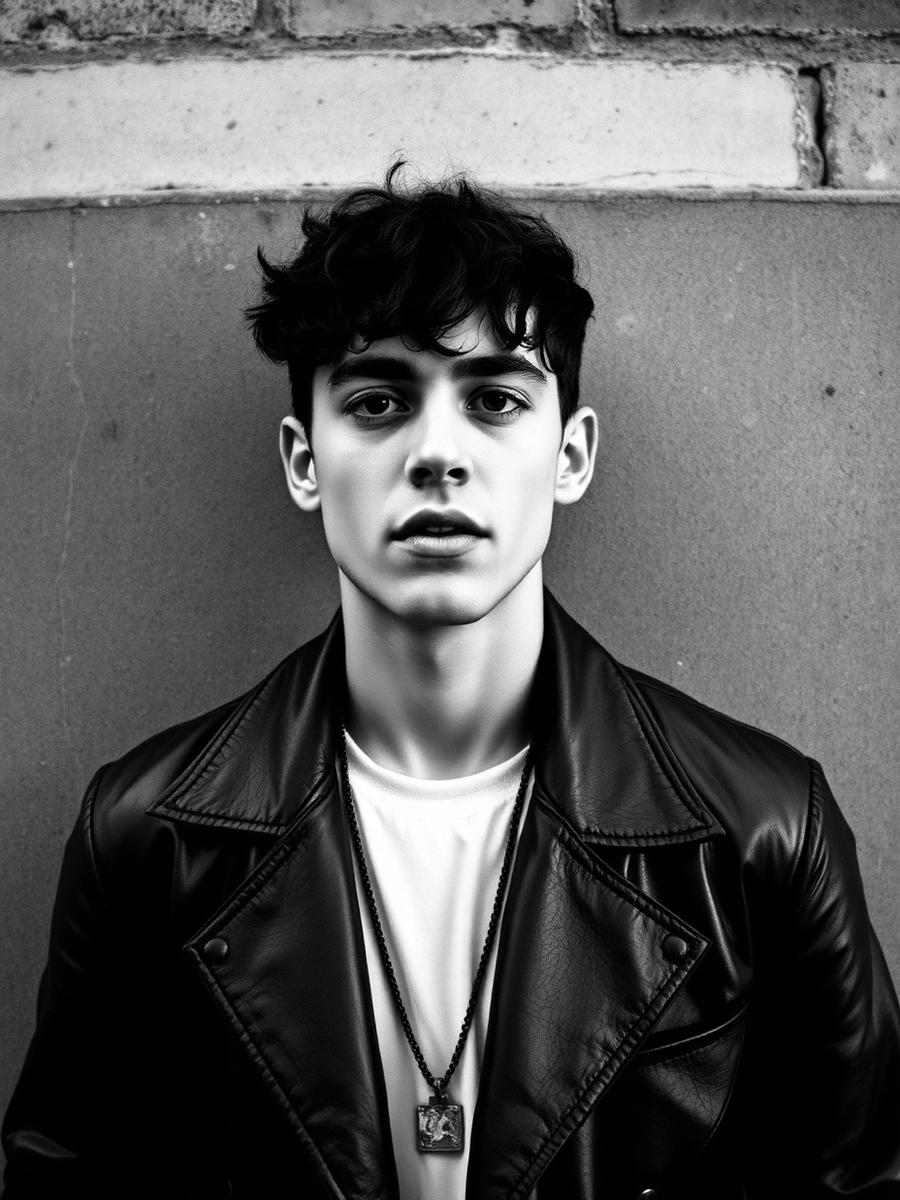 Black and white press portrait of Kai Raven